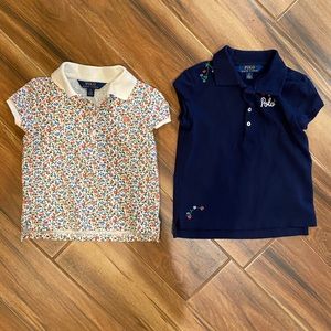 Polo Ralph Lauren floral short sleeve shirts, girls size 6